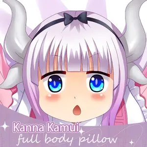 Anime Dakimakura Japanese Otaku Waifu Life Size Doublesided Print Hugging Body Pillov Cover Miss Kobayashi's Dragon Maid Kanna Kamui
