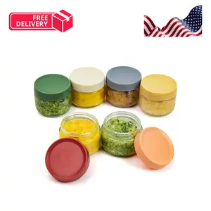 2 oz Glass Dressing Containers To Go Sauce Cups, 6-Pack
