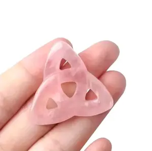 Rose Quartz Celtic Knot -  Healing Gemstone for Energy Balance & Spiritual Connection