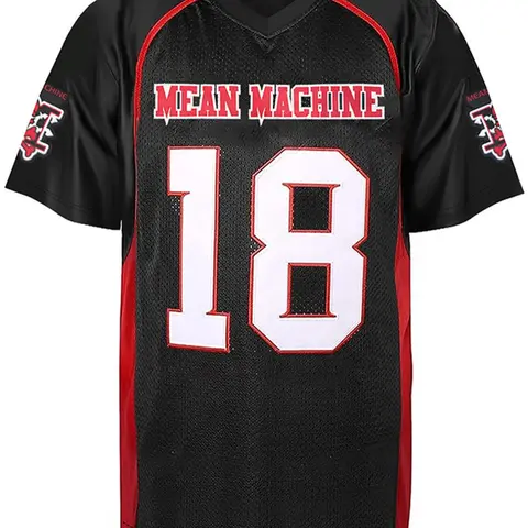 Men's American Football Jersey V Neck Uniform, Short Sleeves Embroidery Sports T-Shirt, Casual Loose-Fitting Long Sleeve Top, Embroidery Sportswear