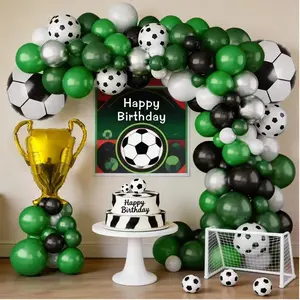 Soccer Balloon Arch Garland Kit, 115pcs Balloons, Party Decor for Boys Girls, Birthday Sports Event, Baby Shower, Graduation