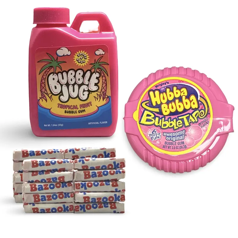 Bazooka Sugar-Free Bubble Gum Pellets - 120 Count Bulk Bag, Original Flavor