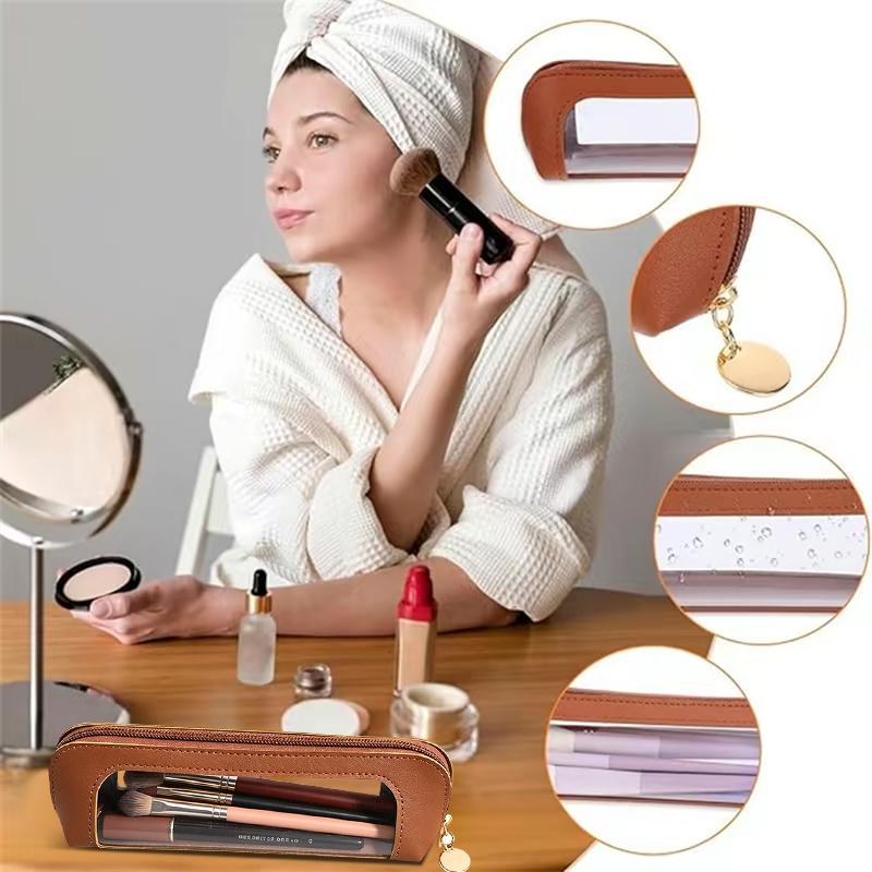 Portable Makeup Brush Bag,Zipper Storage Bag Organizer Pouch,Versatile Storage Stationery, Travel Storage Bag, Portable Cosmetic Storage Bag,Essential storage bag for fashionable girls