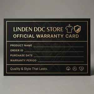OFFICIAL WARRANTY CARD - LINDEN DDC STORE - For Washed Shirt Product.