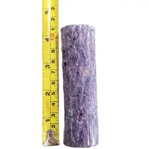 Charoite Cylinder Crystal Stone for Crystal Healing - Polished Purple Cylinder with Healing Properties and Mental Clarity Benefits