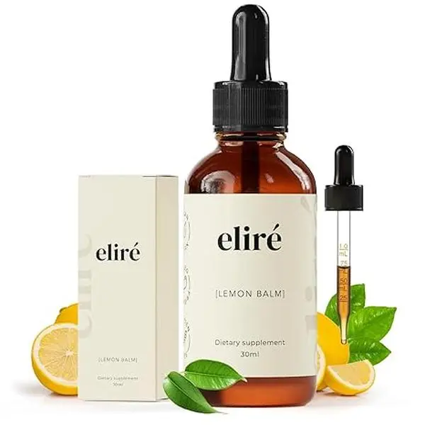 Eliré Organic Lemon Balm Extract - 30ml Alcohol-Free Vegan Non-GMO Gluten-Free Digestive Relief & Anti-Bloat Support Supplement