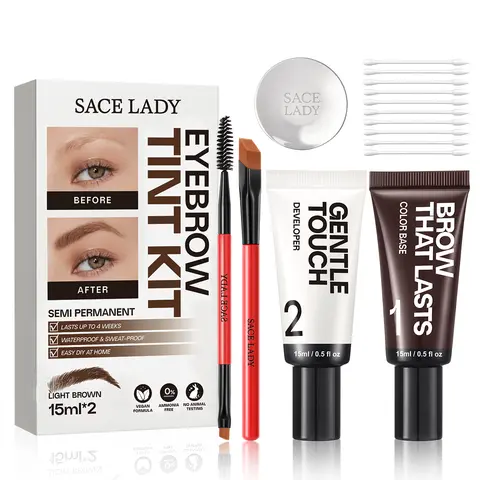 SACE LADY Eyebrow Color Kit For Women & Men Long-Lasting Waterproof Sweat-Proof Natural Cream DIY at Home