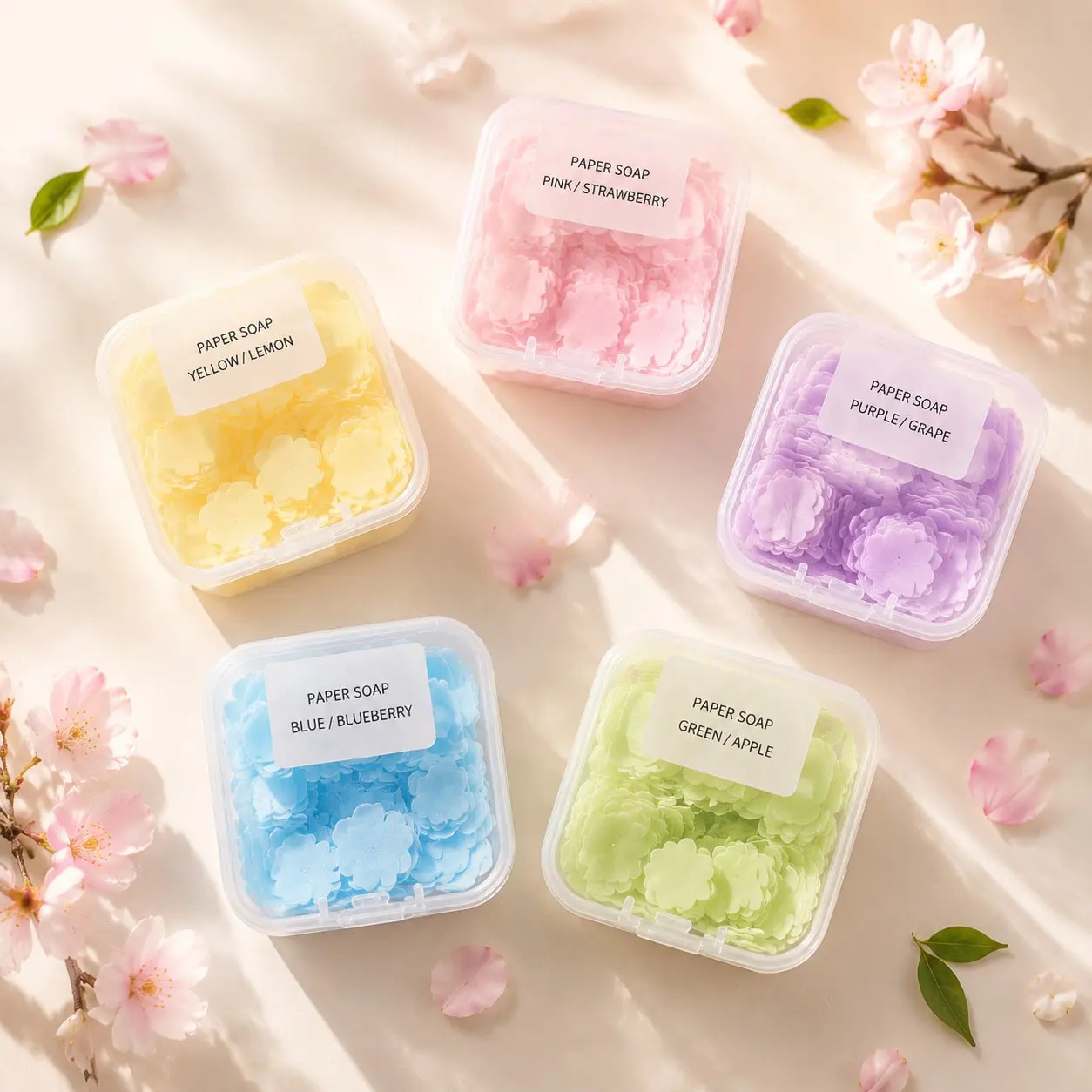 Portable Disposable Soap Tablets Outdoor Travel Hand Wash Antibacterial Soap Paper Petal Hand Wash Tablets Lasting Fragrance Beach Vacation Travel Back To School Fashion Man And Woman Must-Have Outdoor Camping Travel Fishing Mini Foot Soap