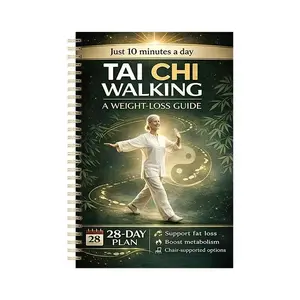 Tai Chi Walking Weight Loss Tracker Notebook, 28-Day 10-Minute Low-Impact Exercise Plan, Ideal for Fitness Enthusiasts