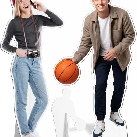 Custom Life Size Cardboard Cutout from Your Photo – 1-8 FT Life Size Cutout with Professional Finish, Print & Durable 4mm Corrugated Plastic - Ideal for Birthday, Wedding, Party & Home Decor
