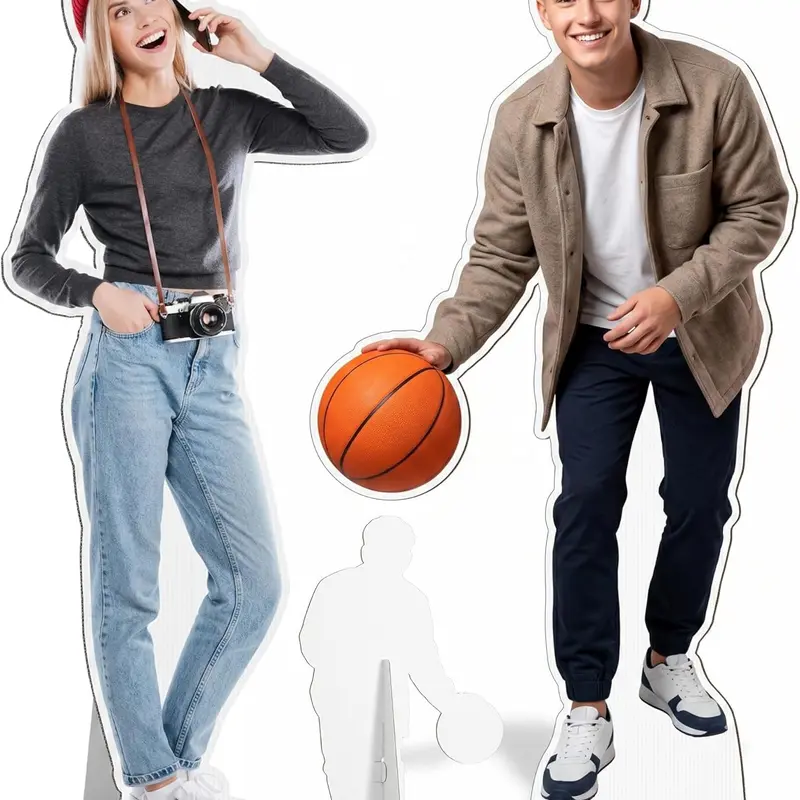 Custom Life Size Cardboard Cutout from Your Photo – 1-8 FT Life Size Cutout with Professional Finish, Print & Durable 4mm Corrugated Plastic - Ideal for Birthday, Wedding, Party & Home Decor