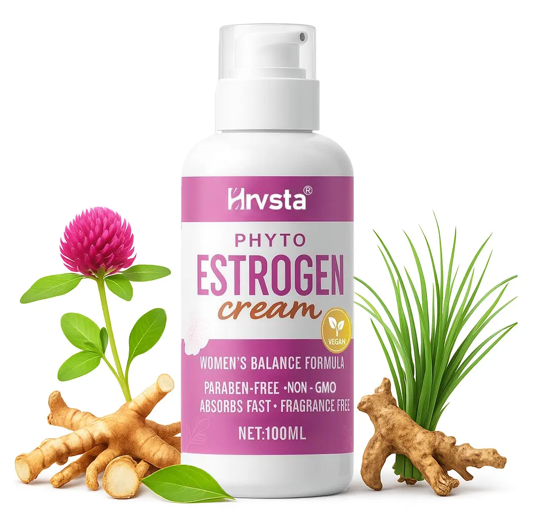 Women's Plant-Based Estrogen Moisturizer Cream with Wild Yam - 96-Pump Dispenser for Menopause Relief, PMS Support - Black Cohosh, Dong Quai, Red Clover - Vegan, Paraben-Free,summerwins