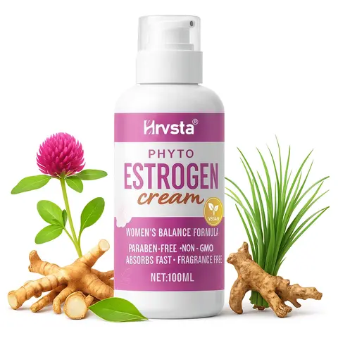 Women's Plant-Based Estrogen Moisturizer Cream with Wild Yam - 96-Pump Dispenser for Menopause Relief, PMS Support - Black Cohosh, Dong Quai, Red Clover - Vegan, Paraben-Free
