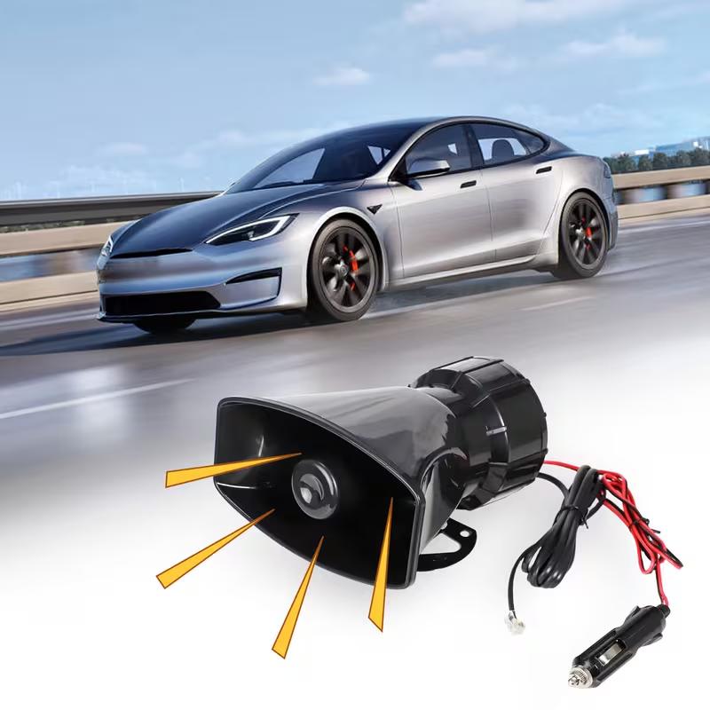 12V 135db Boat Motorcycle Car Horn Seven-tone Loudspeaker Car-mounted Speaker,Cigarette lighter connection Horn Loudspeaker Alarm Horn, Car Electric Vehicle Alarm Horn Patrol Motorcycle Electric Bike.