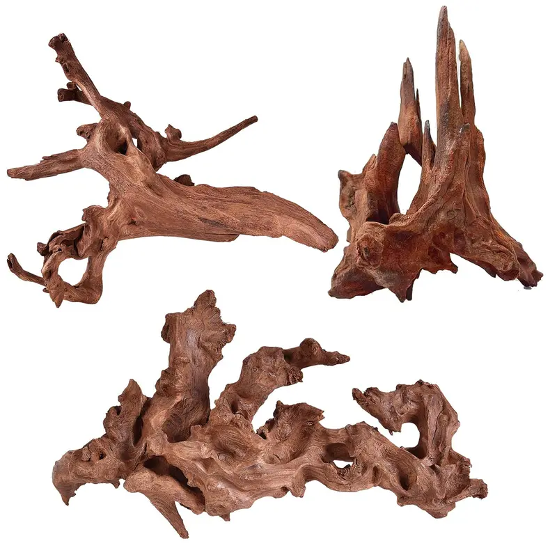 Natural Aquarium Driftwood Decor - 7 in-11 in Fish Tank Ornament, Boil and Soak Before Use, Creates Moss Trees, for Fish, Fits 20+ Gal Aquariums, Air Plant Pet Supplies