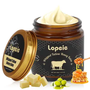 Whipped Grass-Fed Beef Tallow Honey Balm - 4 Oz,Moisturizing Cream for Soft, Smooth Skin - Unscented Handmade All-Natural Moisturizer - Hydrating, comfort, moisture boost cream, luminous firming cream, body care, hydrating dry skin