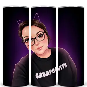CUSTOM TUMBLERS* Transform Any Photo into a Cartoon on a 22oz Tumbler Great Gifts Quality Guaranteed Fast Shipping 3-5 Day Turnaround