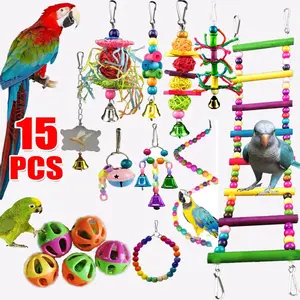Parrot Toy Set – Swing, Bell & Ladder Training Kit