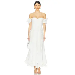 Line & Dot Emberly Maxi Dress in White