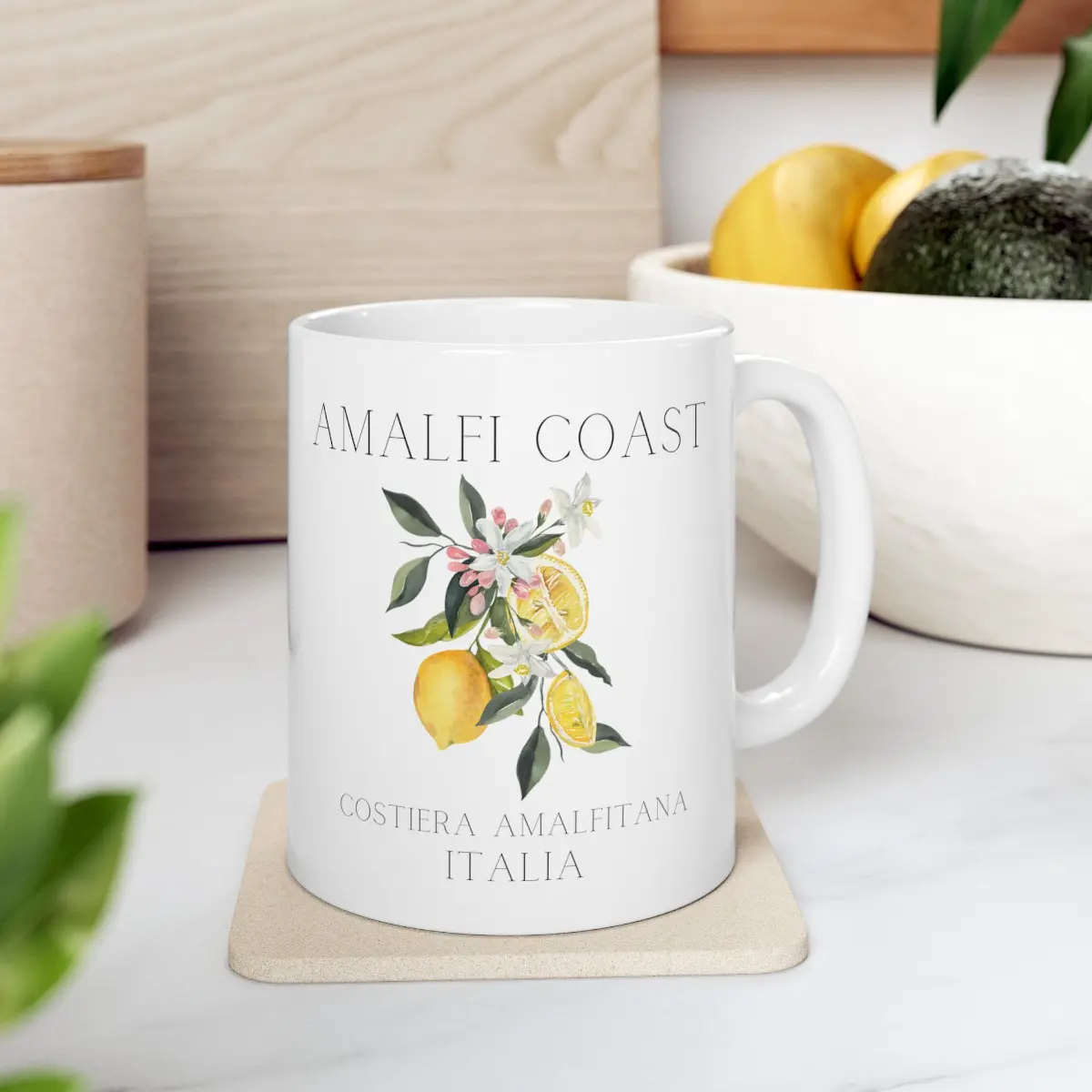 Amalfi Coast Lemons Mug, Amalfi Italy, Italian European Vacation Travel  Souvenir, Italy Aesthetic Mug, Cute Italian