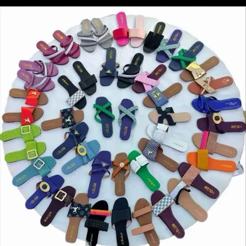 Women's Flat Summer Sandals - 100-Pair Box, Women's Shoe Bulk Pack