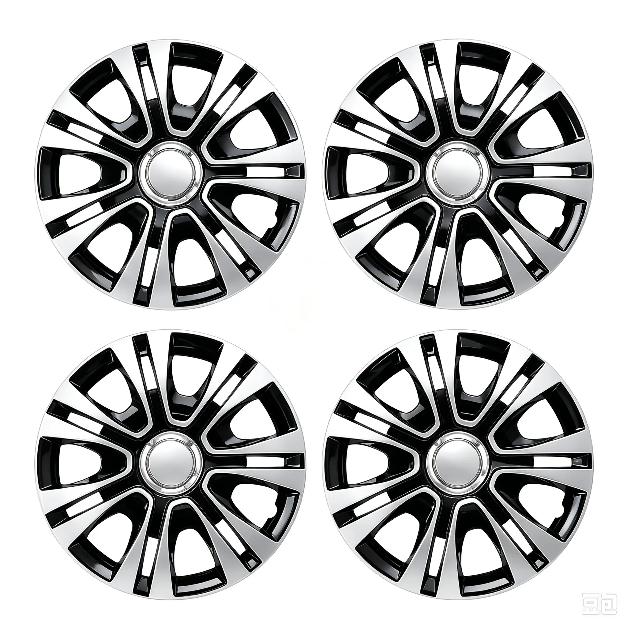 15 Inch 4pcs Universal Hub Covers, Car Tire Caps, Wheel Decoration Covers, Snap-On Installation, Durable, Wear-Resistant, Easy to Install, Suitable for Various Vehicle Models