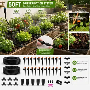 RainPoint Drip Irrigation Kit, Plant Watering System, DIY Automatic Irrigation Equipment for Garden Greenhouse