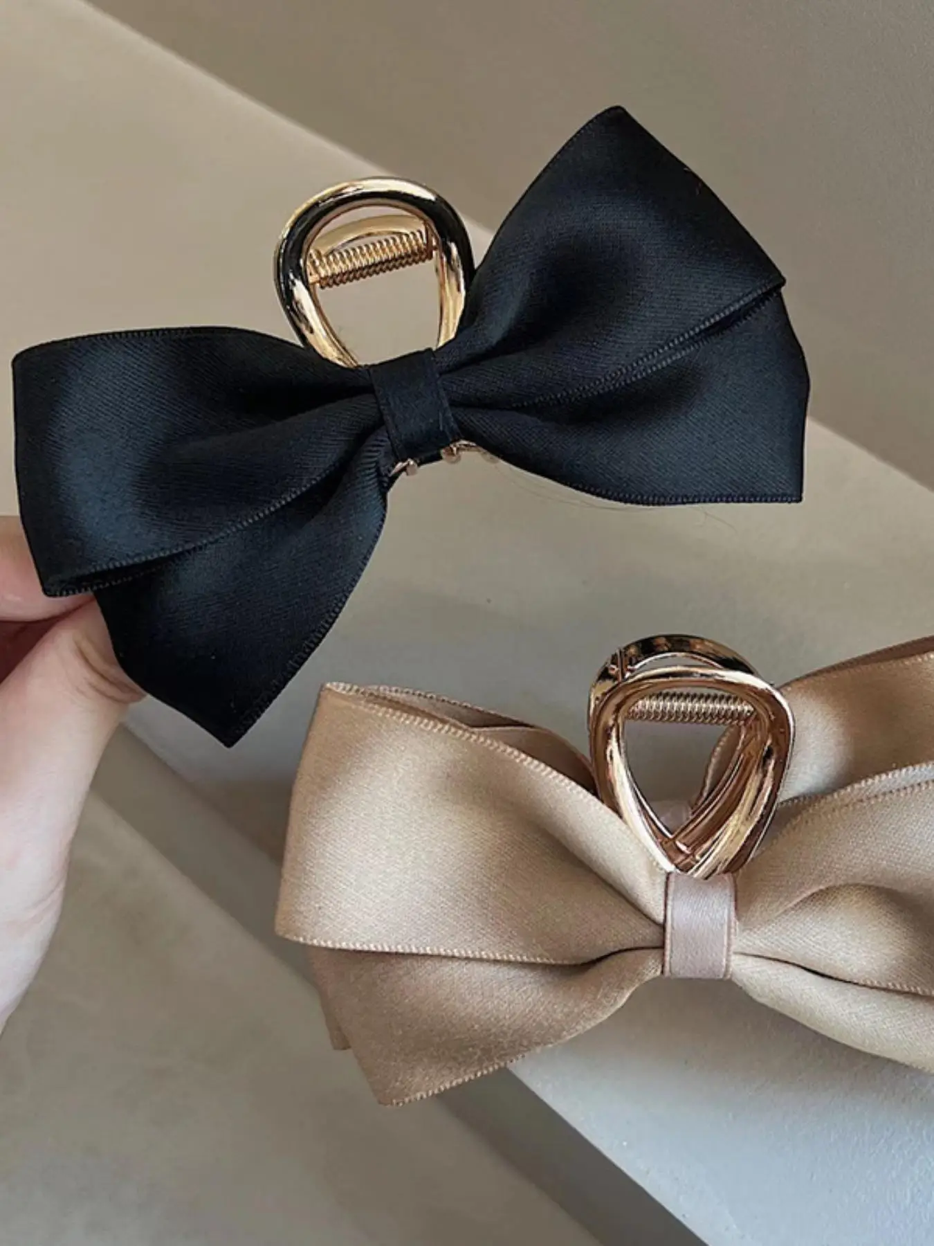 Fashionable Bow Decor Hair Claw Clip As Perfect Gift for Girlfriend, Casual Versatile Shark Clip for Women & Girls, Elegant All-match Fashion Accessor