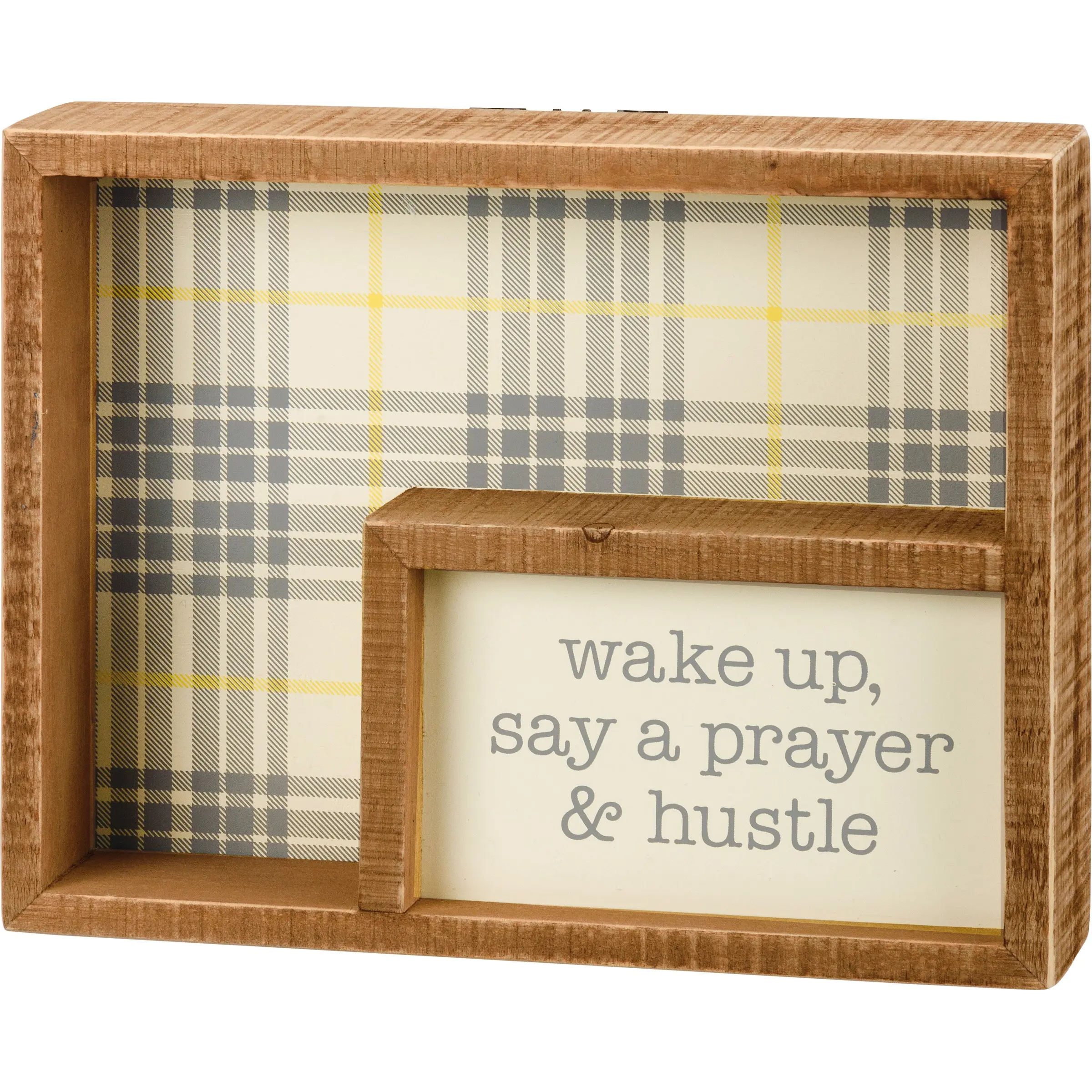 Pray & Hustle Box Sign