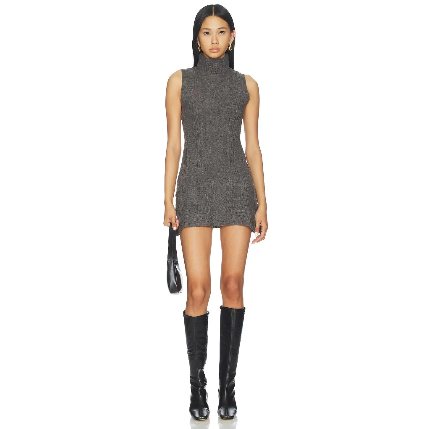 MORE TO COME Agnes Mini Dress in Grey