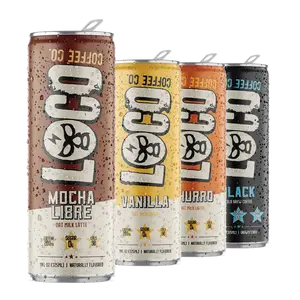 Loco Coffee Cold Brew - Trial 4 Pack - Includes Black, Mocha, Churro & Vanilla Flavors - Beverage Nata - US Origin