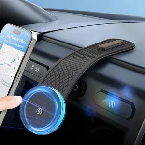 Car Magnetic Wireless Charger Mount, 15W MagSafe Fast Charging Phone Holder for iPhone 17/16/15/Pro Max, Bendable Memory Titanium Alloy for Dashboard/Windscreen