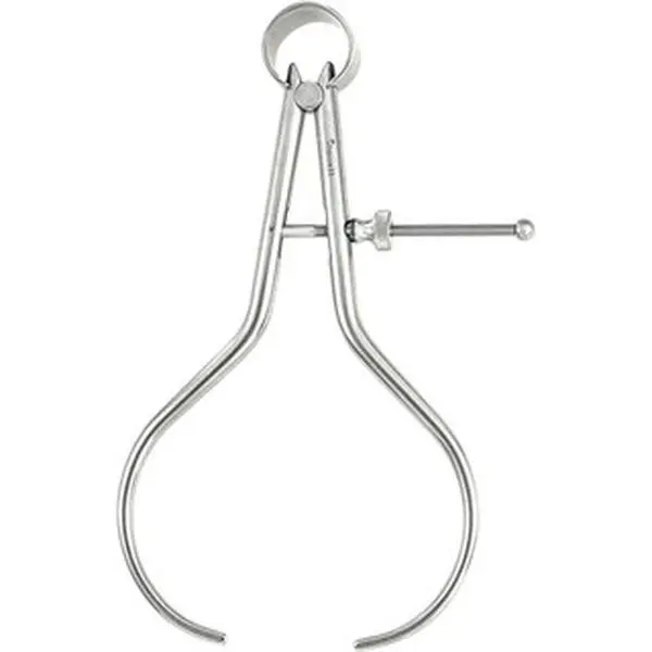 Starrett 51307 6-Inch Round Leg Outside Calipers - Ground Steel Construction, Polished Surface, Spring Joint, 150mm Max Measurement