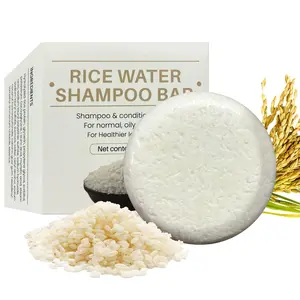 Rice Water Shampoo Bar | 2-in-1 Shampoo & Conditioner for Hair Growth, Strengthen Roots, Make Hair Silky Shiny, Suitable for All Hair Types 60g