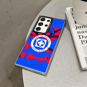 cruz Azul Protective Phone Case Protection For Samsung Galaxy S25 S24 S23 S22 S21 S20 Note20 Ultra Plus Fe colored silver Cover