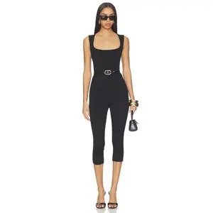 retrofete Leana Jumpsuit in Metallic Black