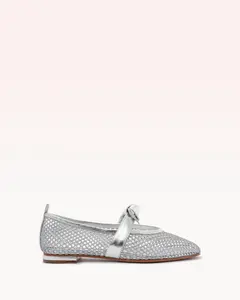 Clarita Ballerina Mesh Silver