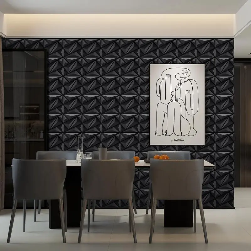Aadesh 3D Wall Panel (Includes Roll of Mounting Tape), Interior Wall Decor, Geometric Texture Pattern for Living Room, Lobby, Bedroom, Hotel, Office, Game Room, TV Backdrop, 11.8 x 11.8 inches (Approx. 30 x 30 cm), White/Black/Pink/Gray Aadesh 3D Wall Panel (Includes Roll of Mounting Tape), Interior Wall Decor, Geometric Texture Pattern for Living Room, Lobby, Bedroom, Hotel, Office, Game Room, TV Backdrop, 11.8 x 11.8 inches (Approx. 30 x 30 cm), White/Black/Pink/Gray