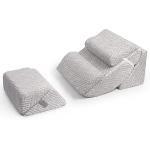 6pcs Orthopedic Bed Wedge Pillow Set,Adjustable Memory Foam for Post-Surgery Back,Leg,Neck Support,Perfect for Sleeping,Sitting,Acid Reflux Relief