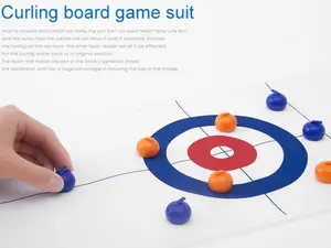 Table Curling Toy, Ice Hockey Table Game,Family Party Multiplayer Curling Table Game, New Mini Shuffleboard Tables Challenging Game Play for Kids
