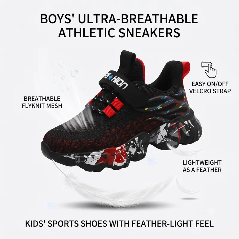 Kids Running shoes boy sports casual shoes Trendy Kids Chunky Sneakers Breathable & Lightweight Summer Shoes for Cool Boys & Girls