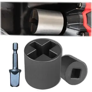 Universal Jack Socket Adapter for Hand Drill Sturdy Scissor Jack Drill Adapter Heavy-Duty Socket Converter Easy Tire Change Tool for Electric Wrenches Hand Drills and Ratchets