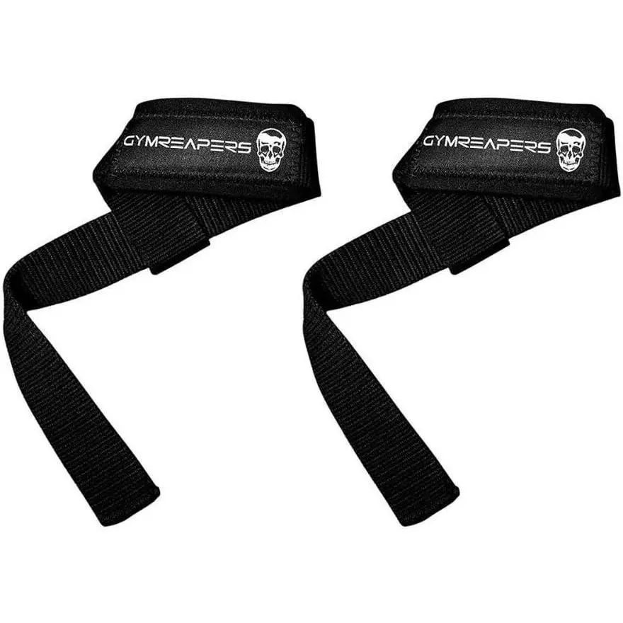 Gymreapers Lifting Wrist Straps – 18" Cotton Weightlifting Straps with Padded Neoprene Support for Bodybuilding, Powerlifting & Deadlifts