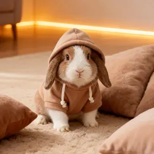 pet clothes PetLuxe Solid Color Soft Hoodie for Hamsters Rabbits & Guinea Pigs Drawstring Hooded Winter Pullover Machine Washable All Seasons Pet Clothing  pet clothes  doll clothes