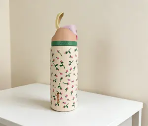 Owala FreeSip 32oz Pink Floral Water Bottle 24hr Cold Retention Leak-Proof Insulated Stainless Steel Straw BPA-Free Portable Drinkware Stylish Tumbler