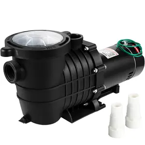 Summervibes VEVOR 1HP Swimming Pool Pump, Dual Voltage 110V/220V, Circulates 5544GPH for Efficient Water Movement Above Pools, Includes Strainer Basket Two 1-1/2'' NPT Connectors