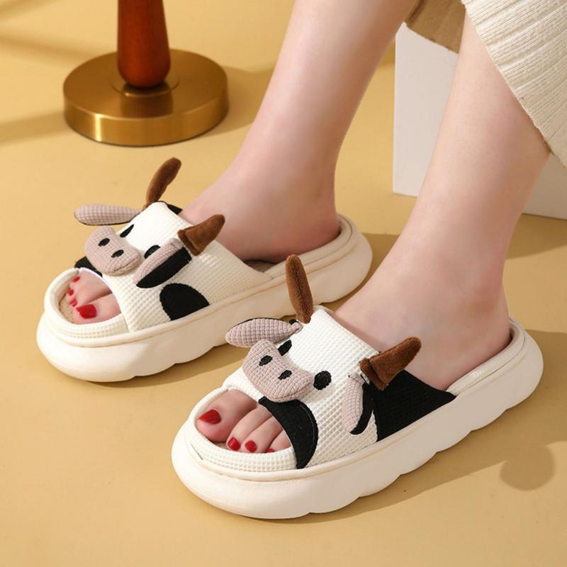 Cow Slippers Slides for Women House Shoes for Woman Lovely Cartoon Animal Shape  Women Men Home Indoor Springfresh