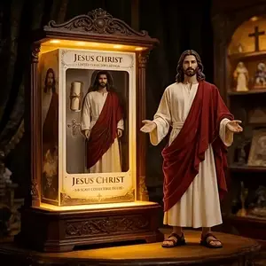 Open Arms Jesus Christ Resin Statue, Modern Religious Home Decor, Christian Faith Figurine, Spiritual Desktop Ornament, Unique Gift