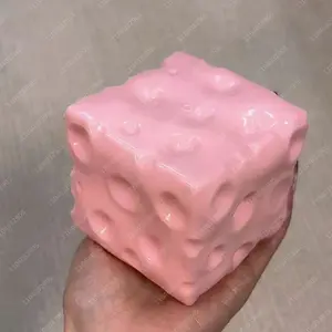 Jumbo Cheese Cube Stress Ball Big Cheese Shapeable Squeeze Ball Non-Bounce Fidget Toy ASMR Sensory Anti-Stress Christmas Gift #YLL