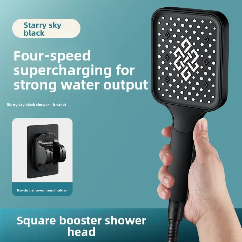 Black showerhead + bracket